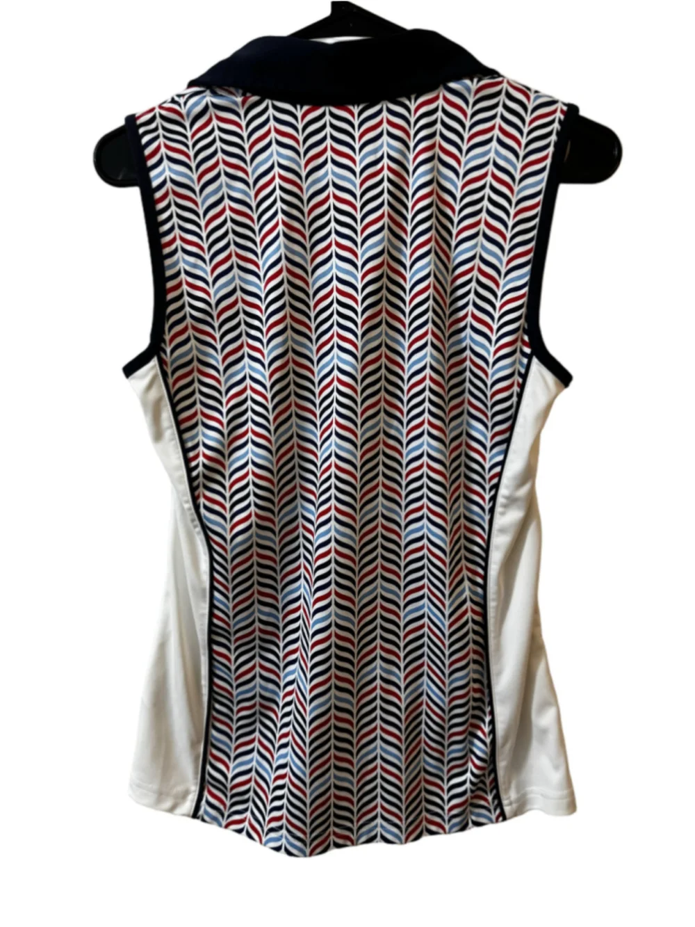 IZOD Golf Sleeveless Tank Top Large - White Red Blue - Picture 3 of 3